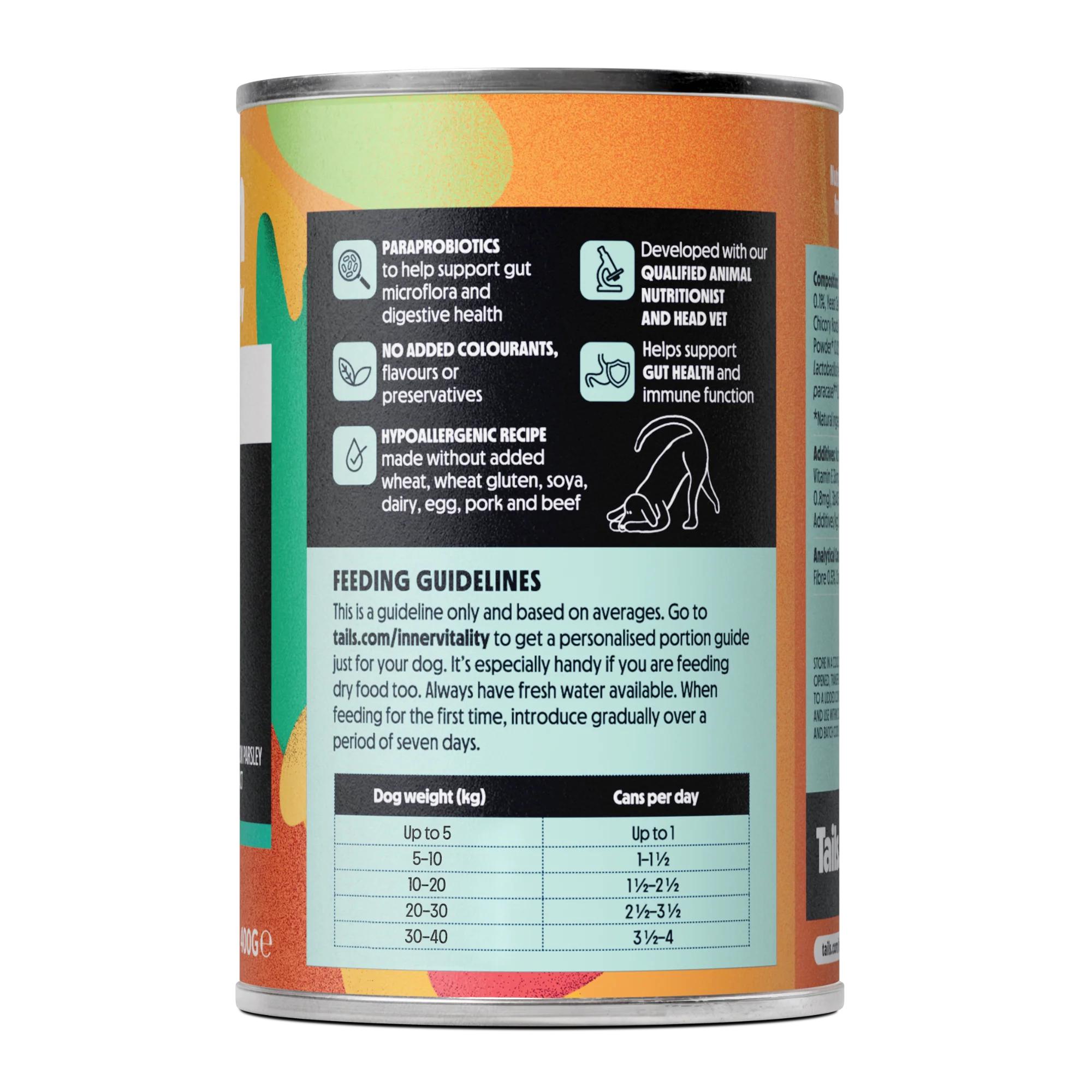 Tails.com Inner Vitality Adult Chicken Can 400g - Image 2