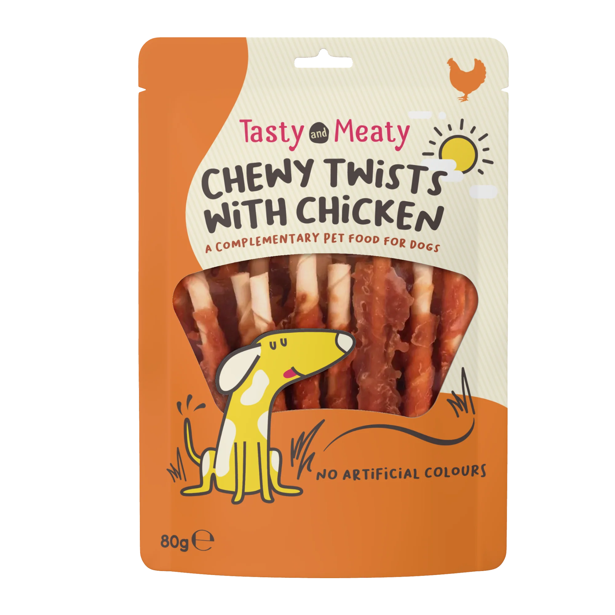 Tasty & Meaty Chewy Twists With Chicken 80g