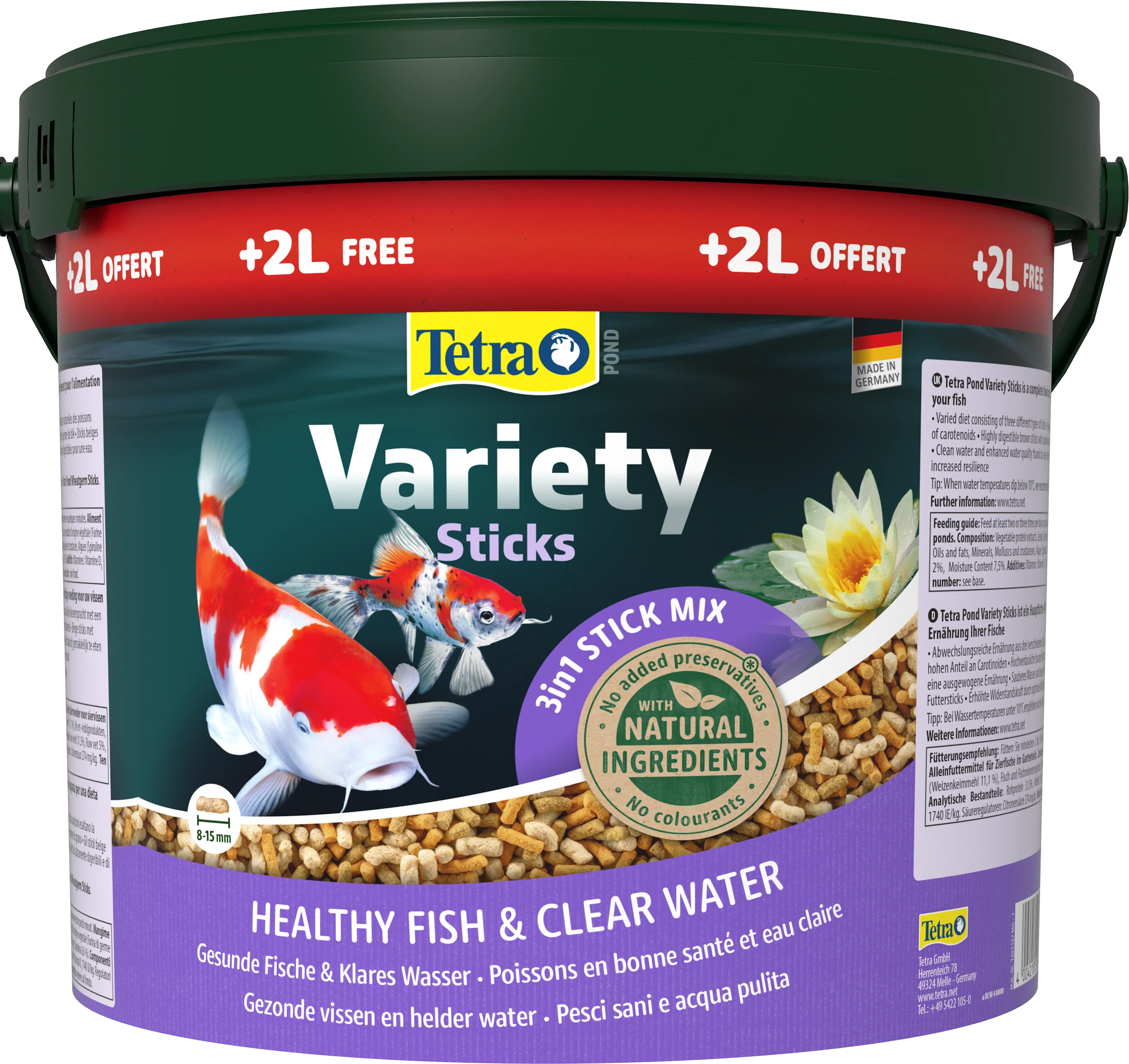 Tetra Pond Variety Sticks 10L+20% Bonus MG