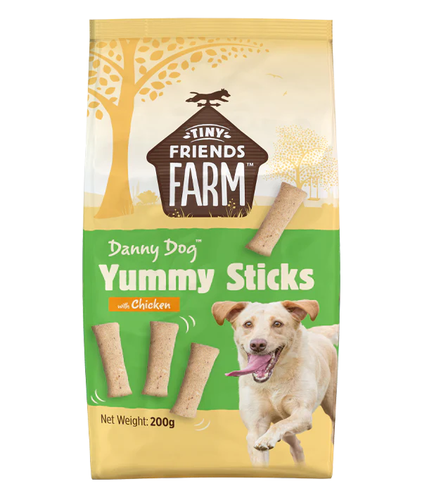 Tiny Friends Farm Danny Dog - Yummy Sticks with Chicken 200g