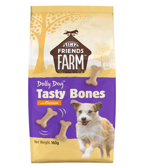 Tiny Friends Farm Dolly Dog - Tasty Bones with Chicken 160g