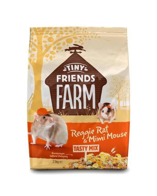 Tiny Friends Farm Reggie Rat & Mimi Mouse Tasty Mix 2.5kg