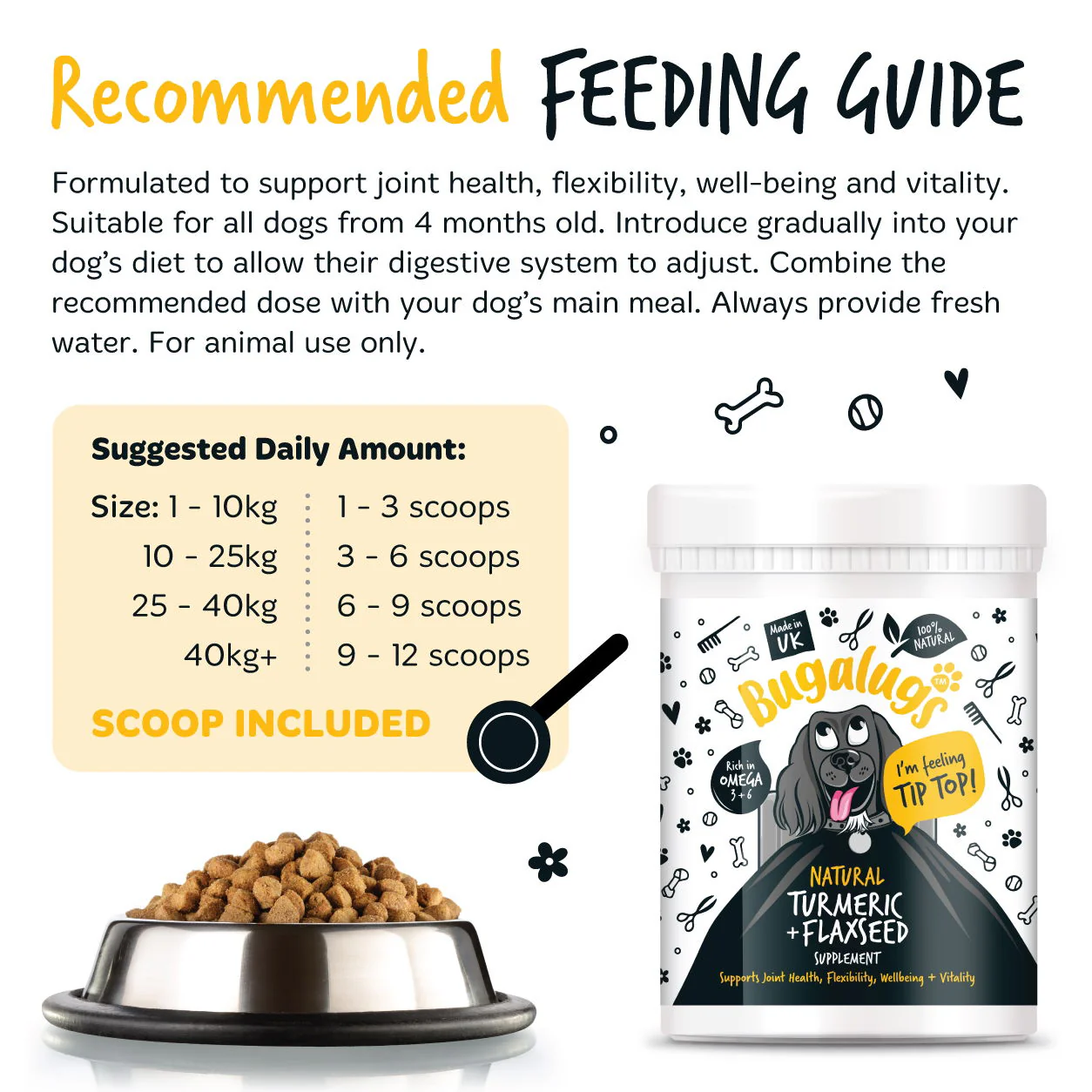 Turmeric & Flaxseed Supplement 200g Pot with spoon - Image 5