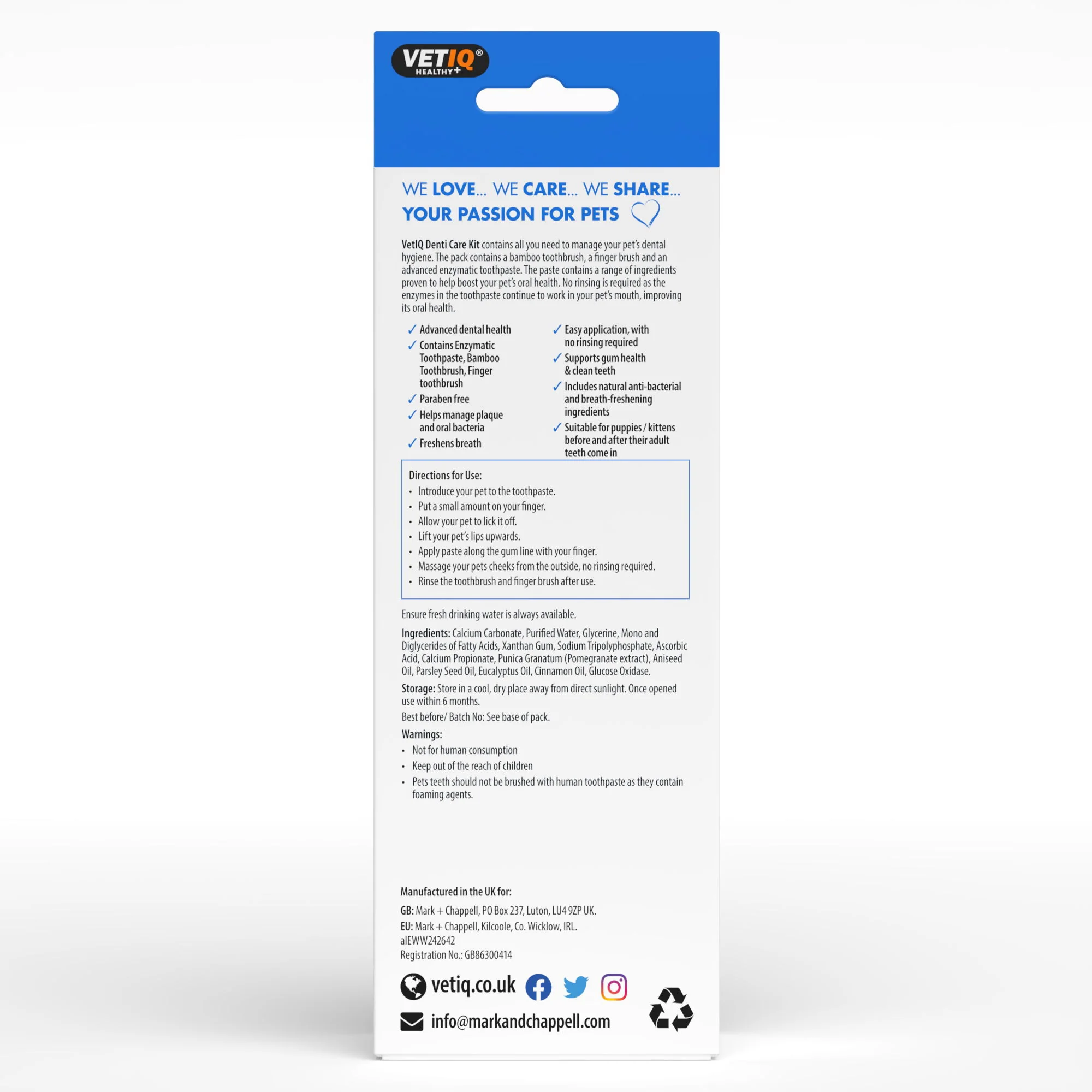 VetIQ Denti-Care Kit 70g - Image 2