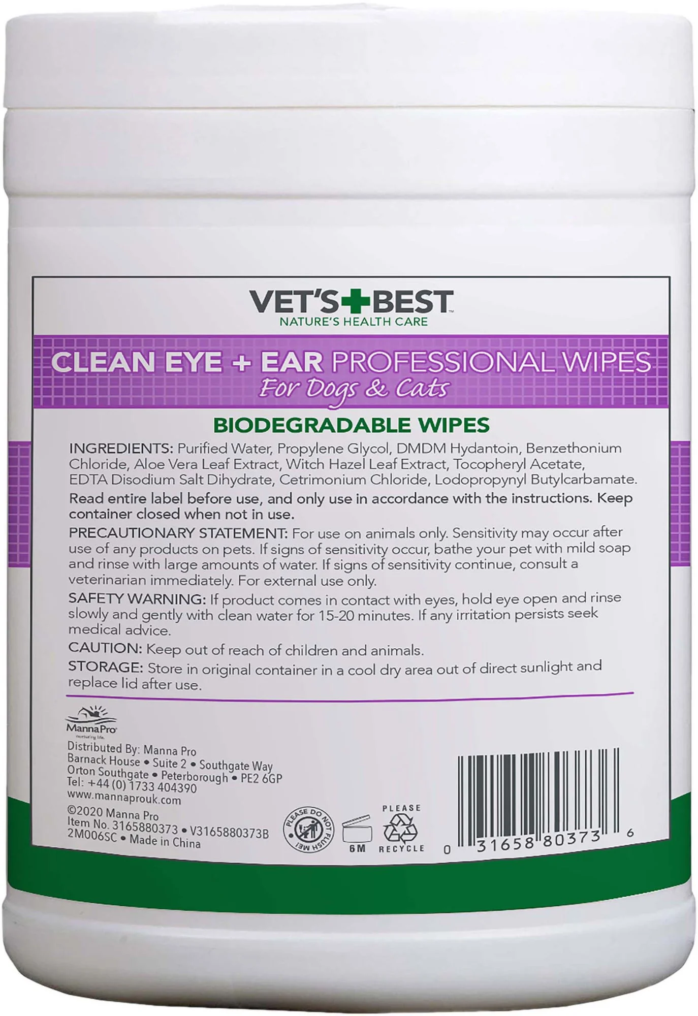 Vet's Best Ear & Eye Wipes for Dogs & Cats 160pc - Image 3