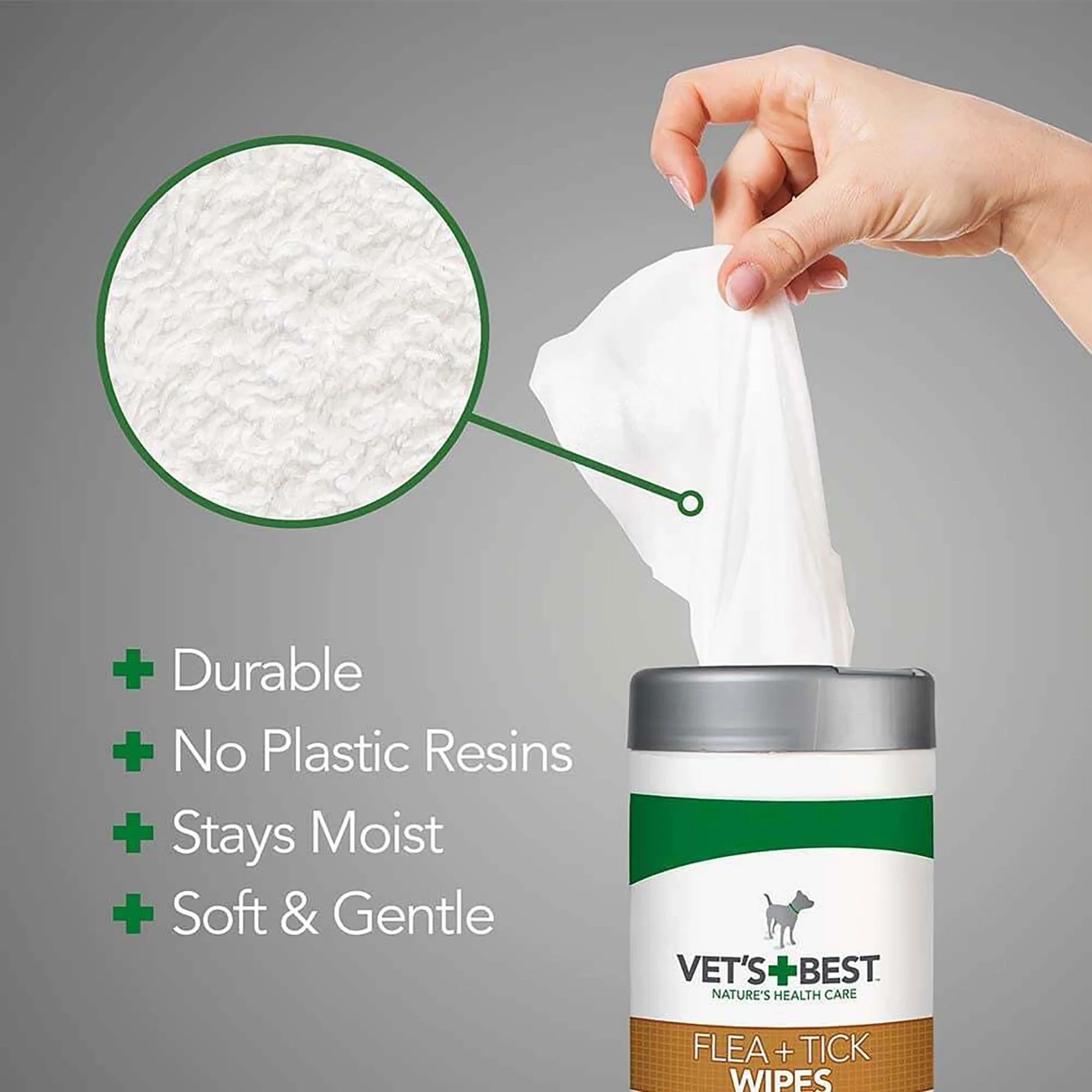 Vet's Best Flea Tick Wipes for Dogs 50pc - Image 3