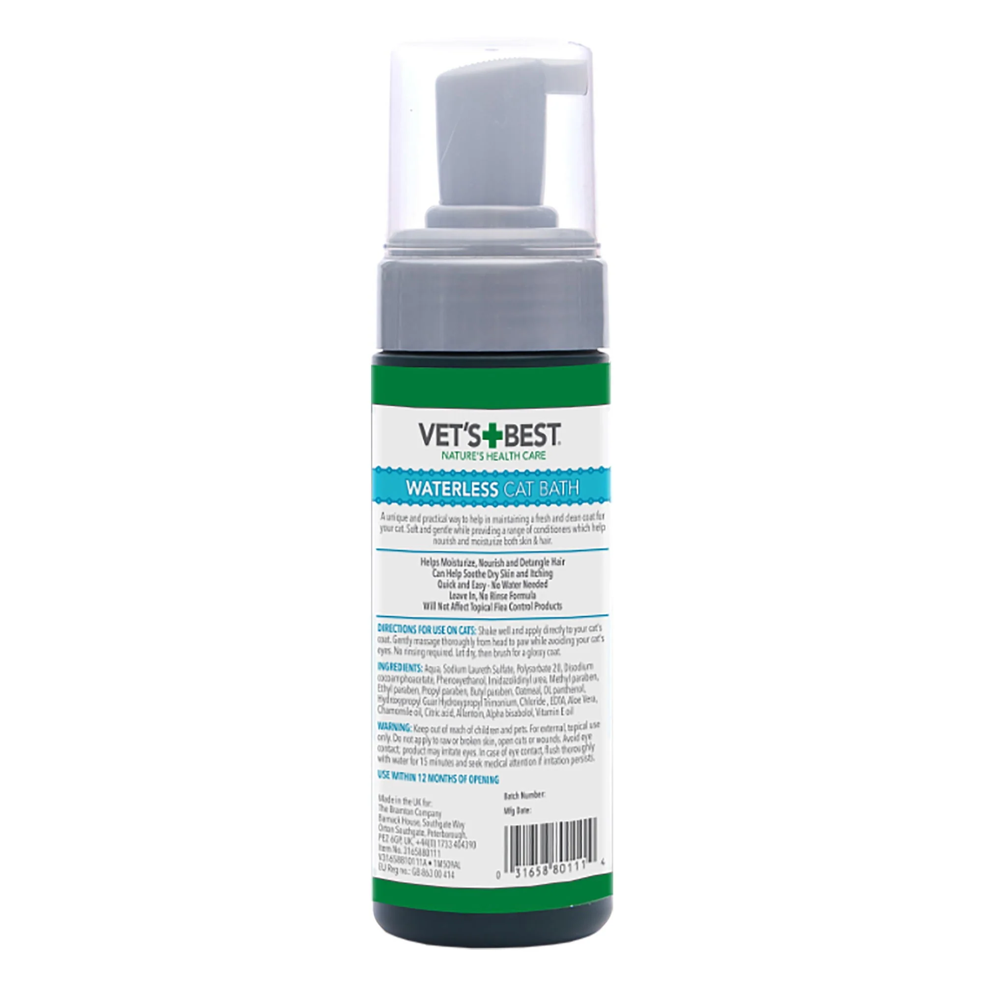 Vet's Best Waterless Cat Bath 150ml - Image 5