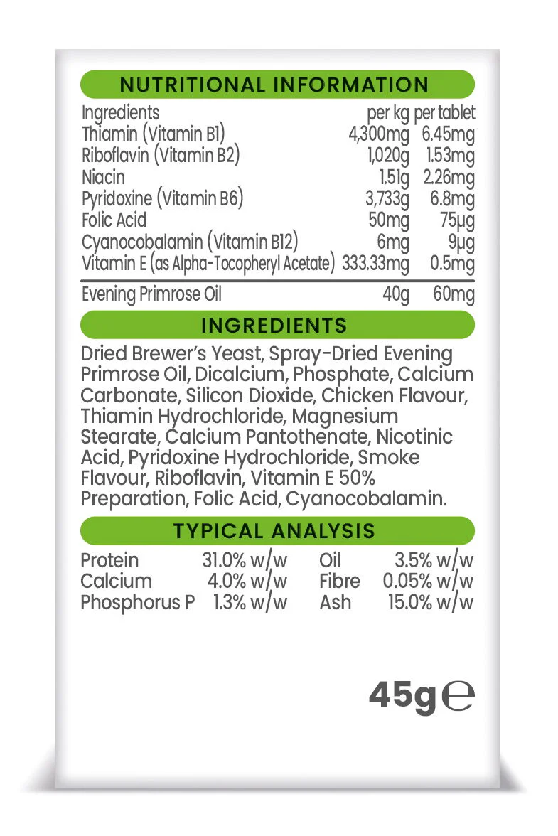 Vetzyme Dog Dry Skin With Evening Primrose 30 Tablets - Image 2