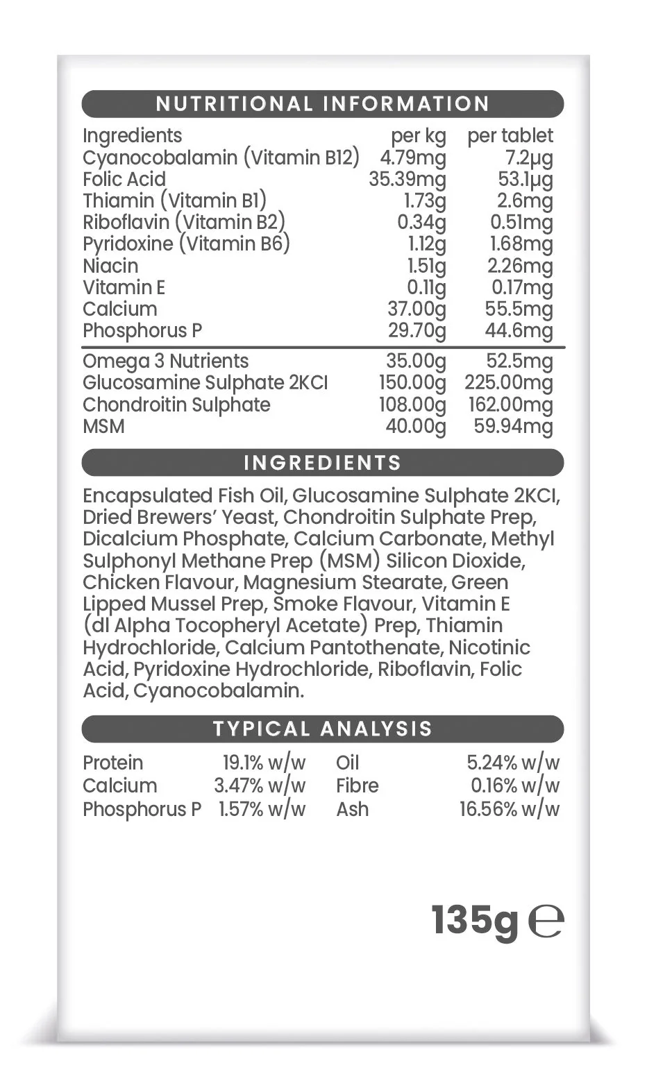 Vetzyme Dog High Strength Flexible Joint 90 Tablets - Image 3