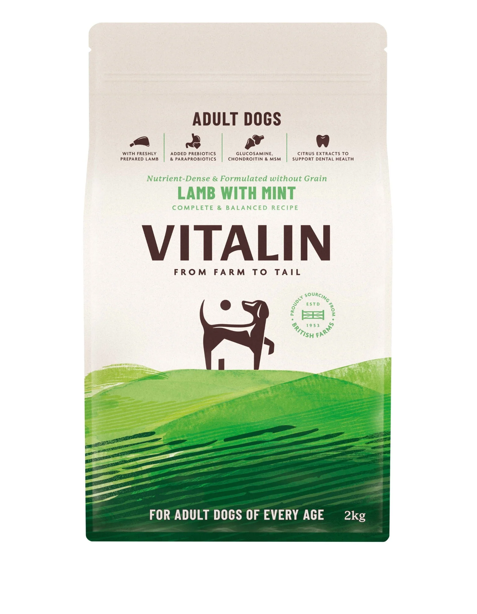 Vitalin Adult Lamb and Mint 2KG - Image 3