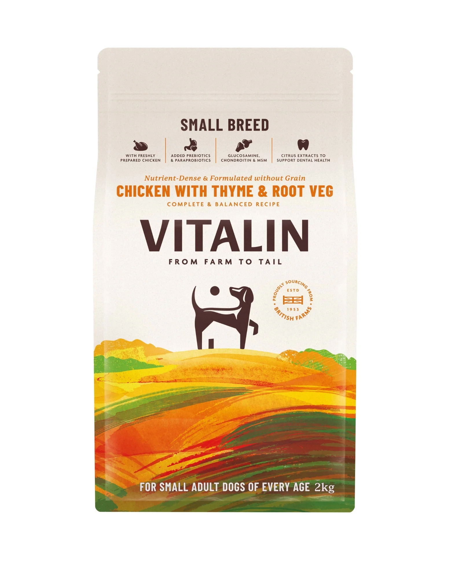 Vitalin Small Breed Adult Chicken with Veg & Thyme 2KG - Image 3