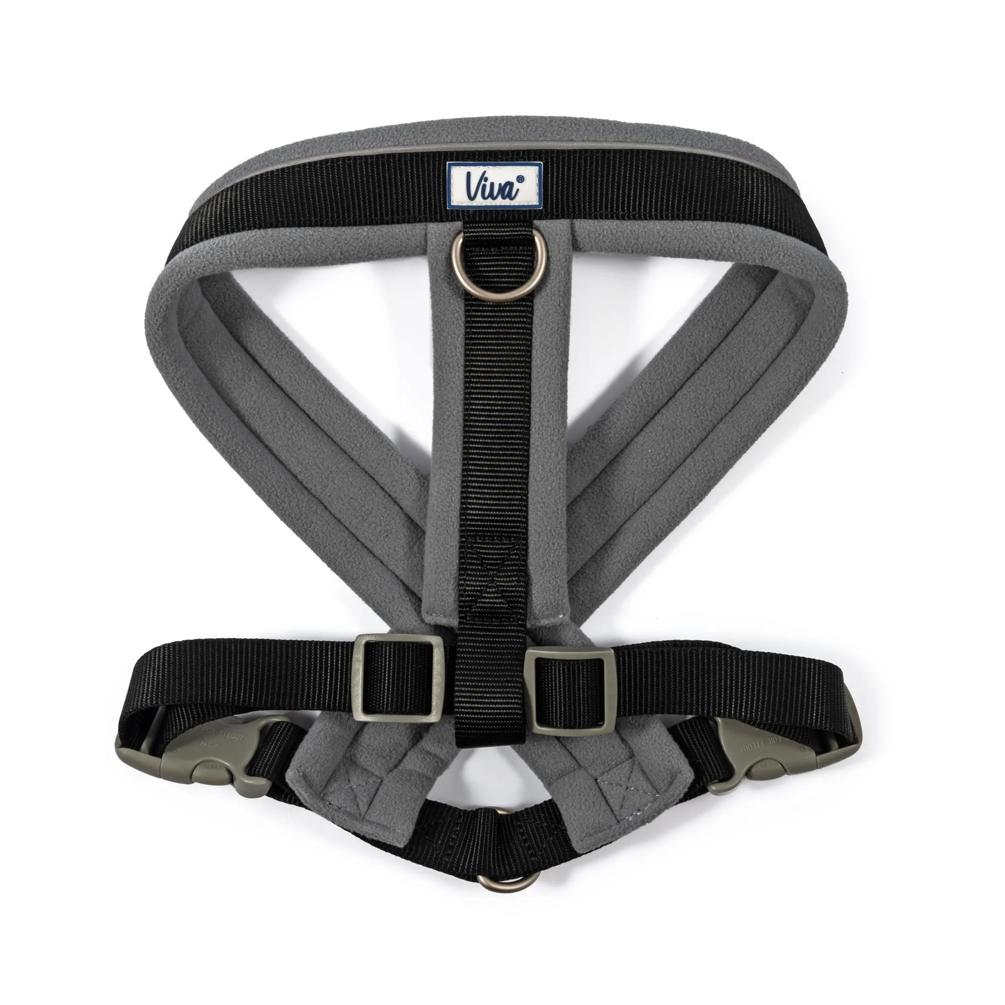 Viva Nylon Padded Harness Black Large 52-71cm