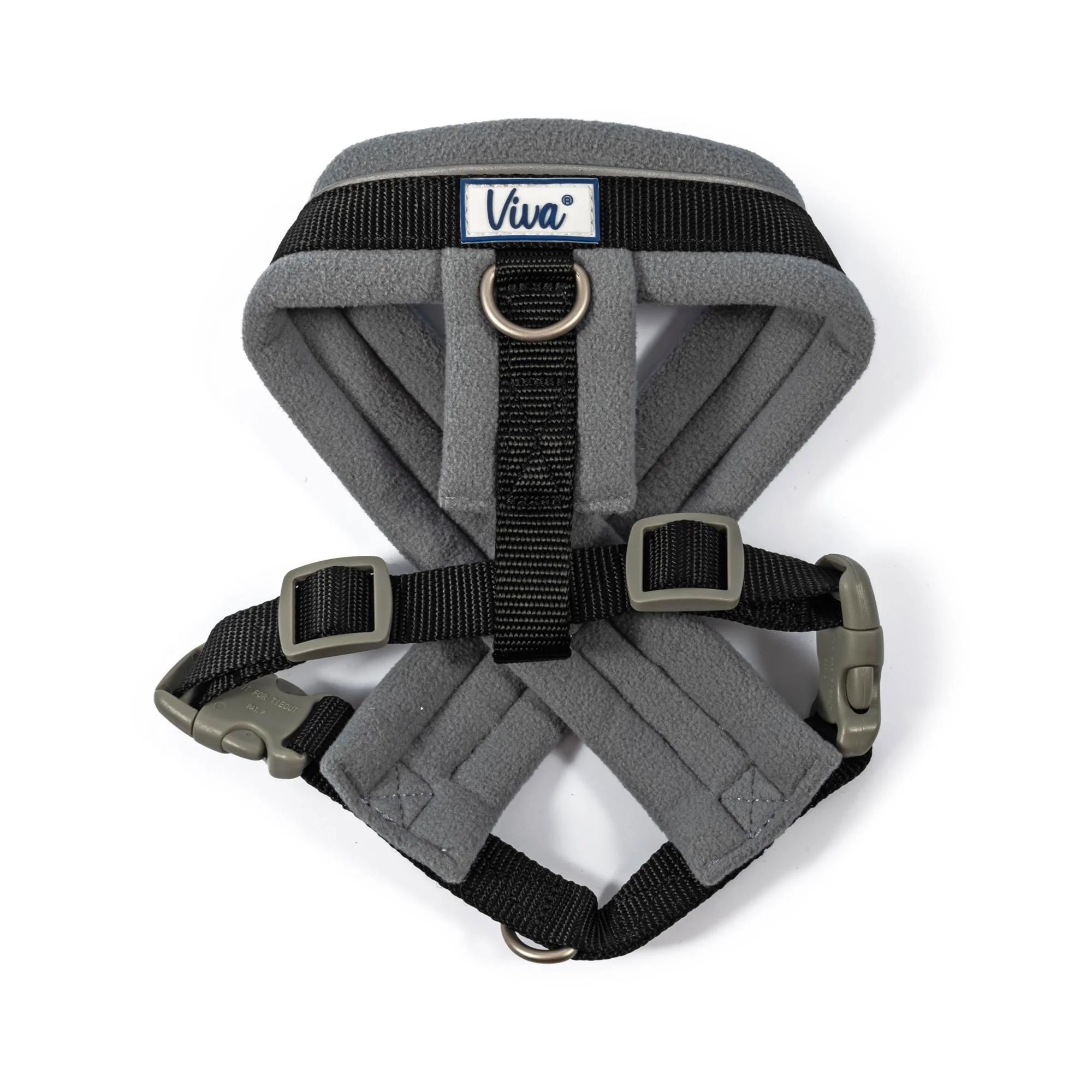 Viva Nylon Padded Harness Black Medium 41-53cm