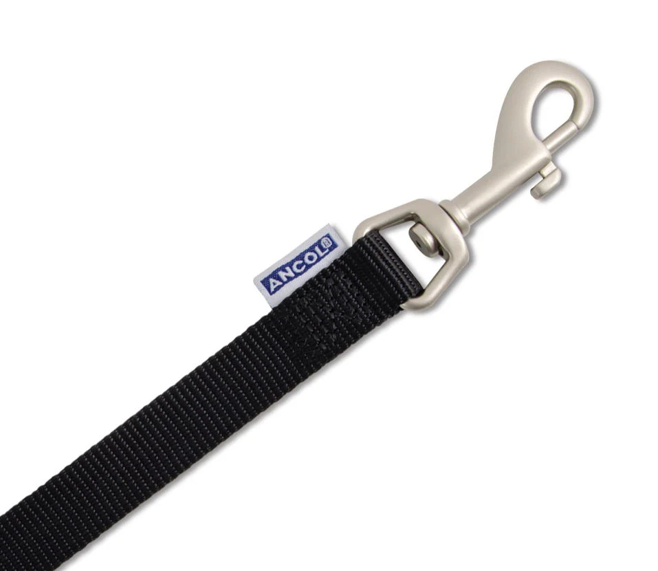 Viva Nylon Padded Snap Lead Black 25mm X1m - Image 2