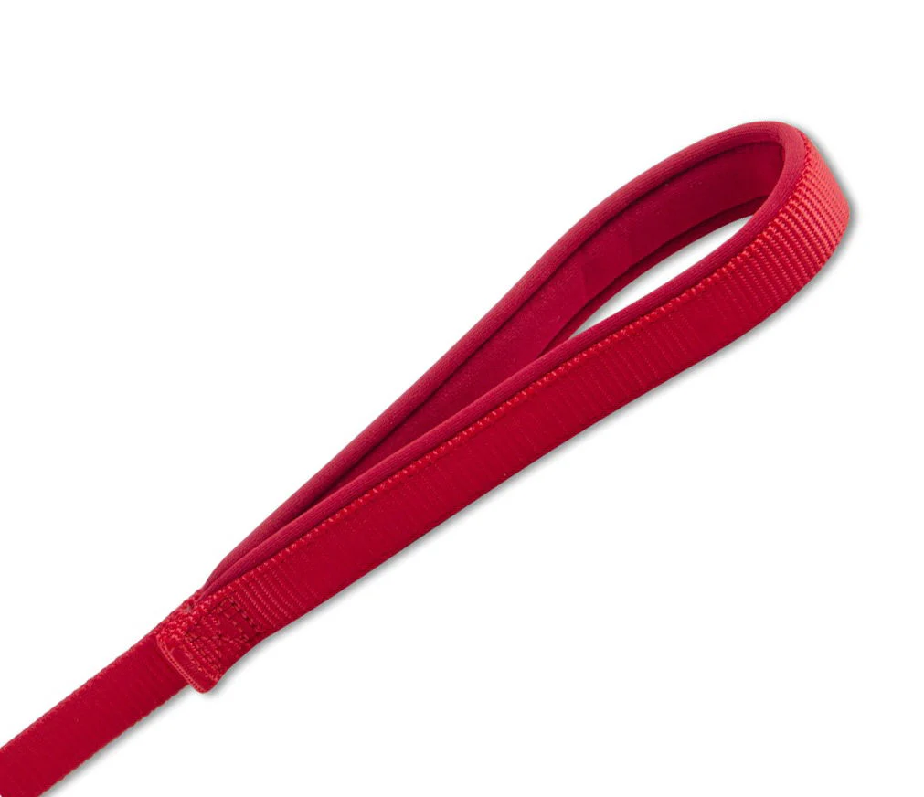 Viva Nylon Padded Snap Lead Red 25mm X1.8m - Image 2