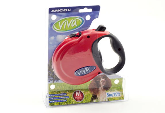 Viva Retractable Lead Tape Red Medium 30kg-5m - Image 2