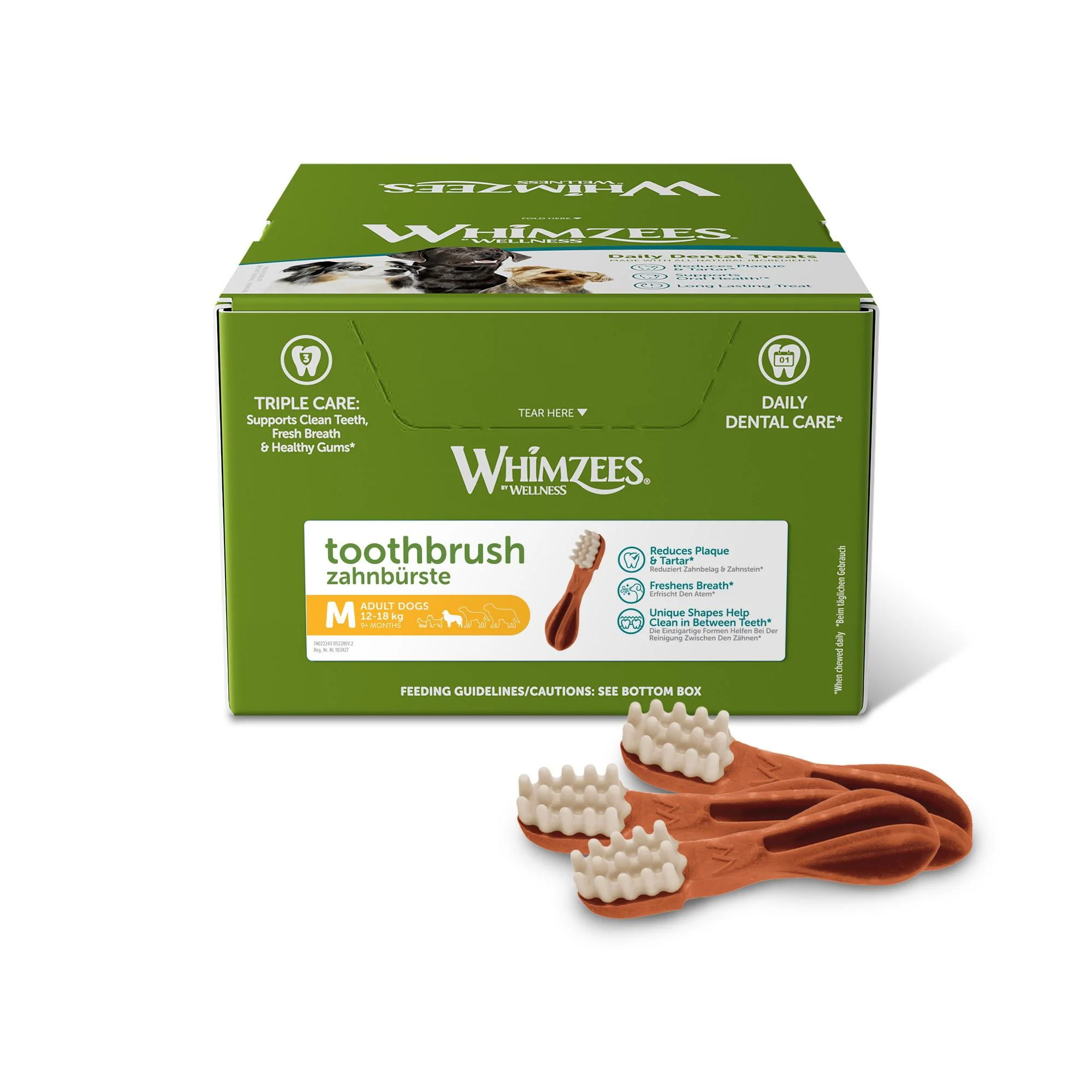 Whimzees Toothbrush Medium 11 Cm Display Box