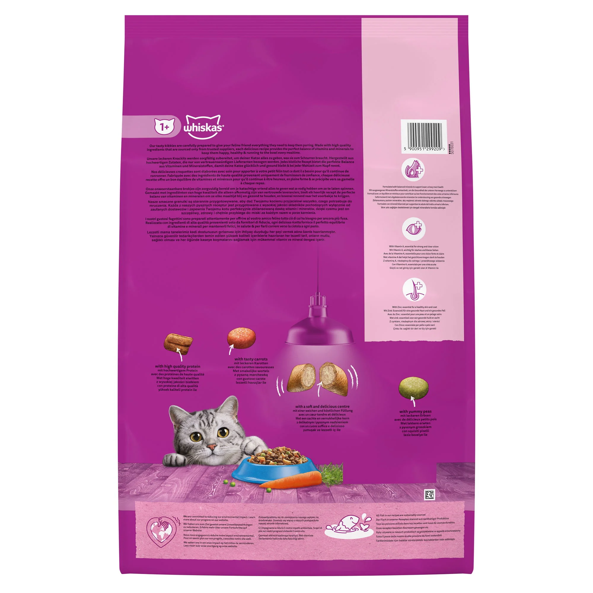 WHISKAS 1+ Tuna Adult Dry Cat Food 7kg - Image 2