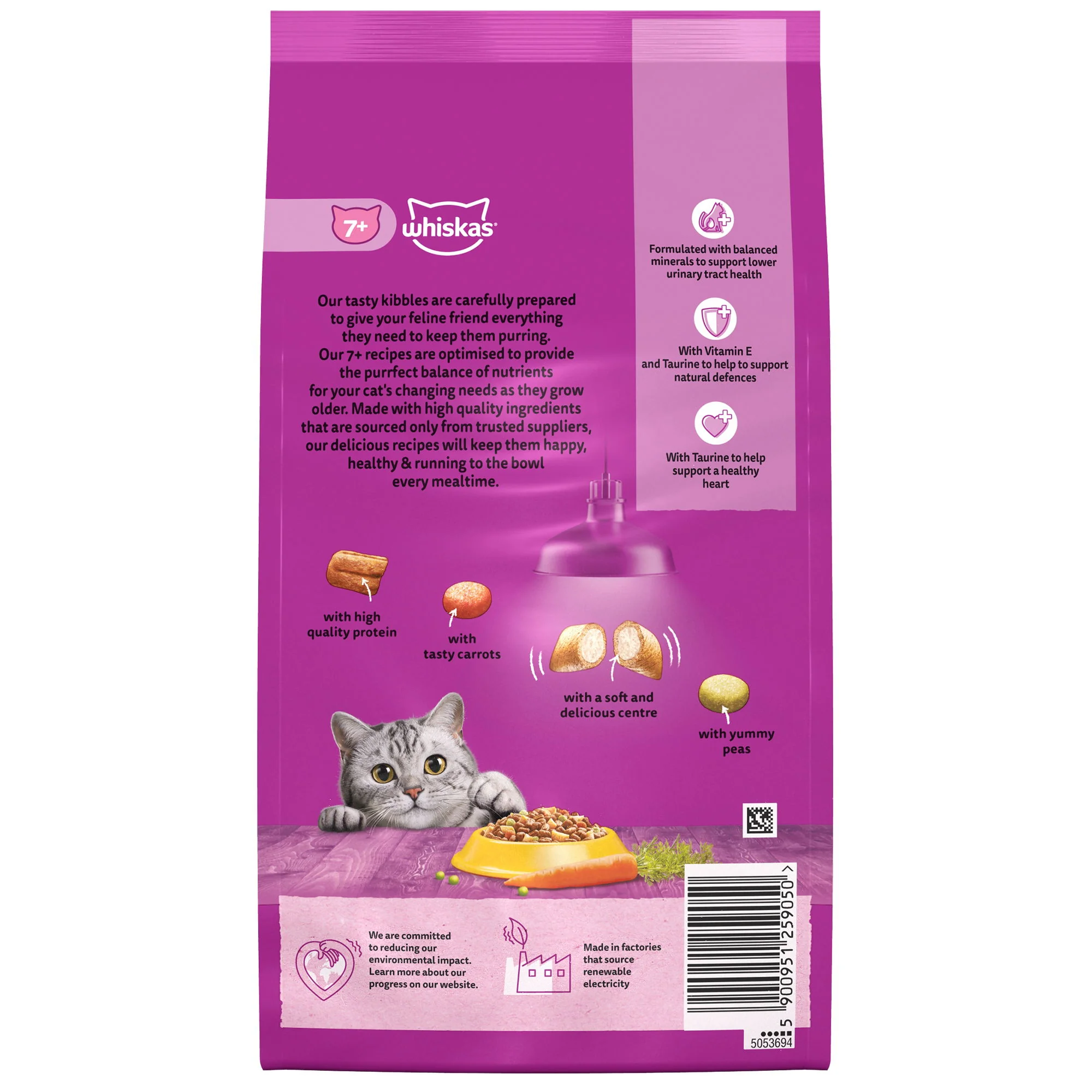 WHISKAS 7+ Chicken Adult Dry Cat Food 1.9kg - Image 2