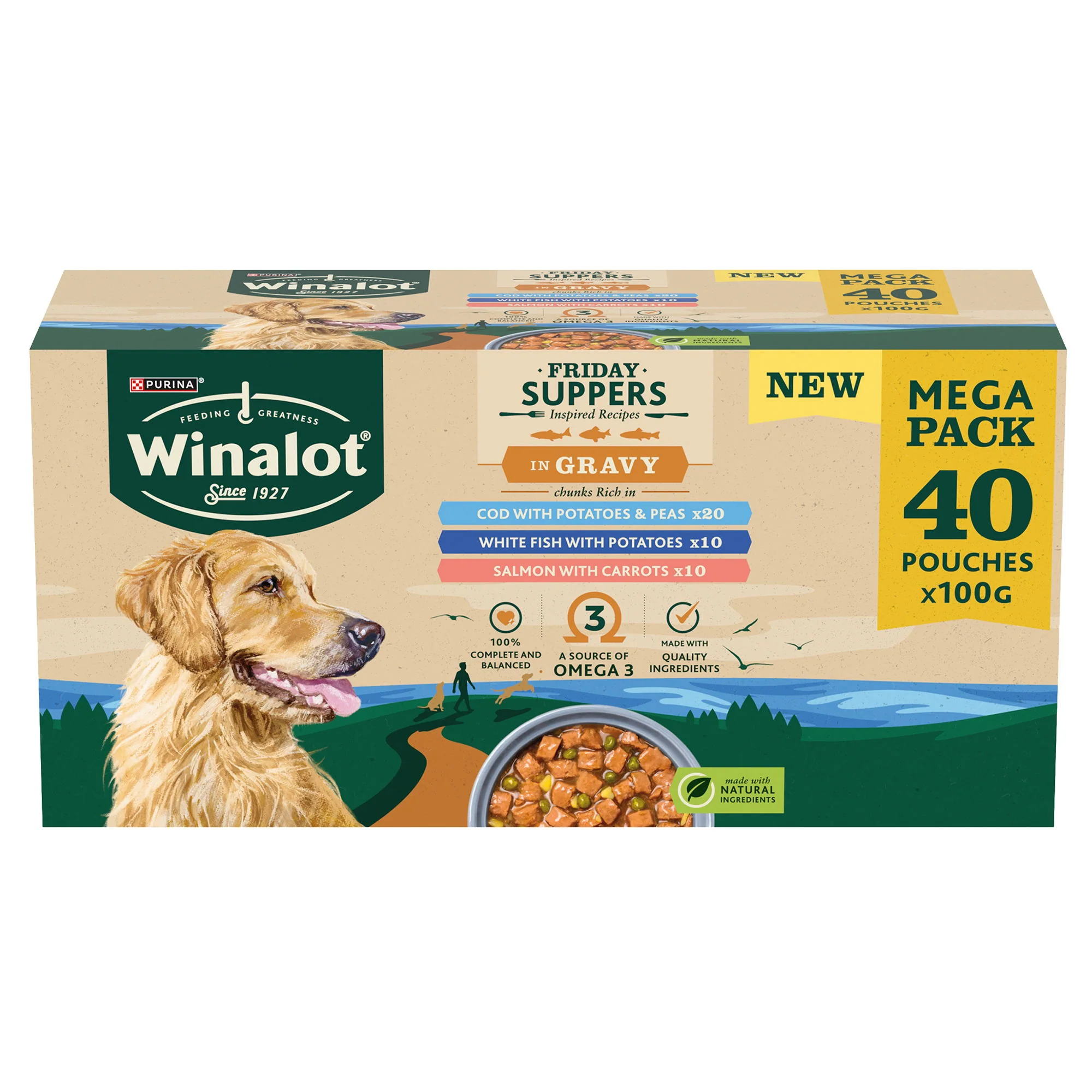 Winalot Friday Suppers Mixed Variety Fish in Gravy Wet Dog Food 40x100g - Image 2