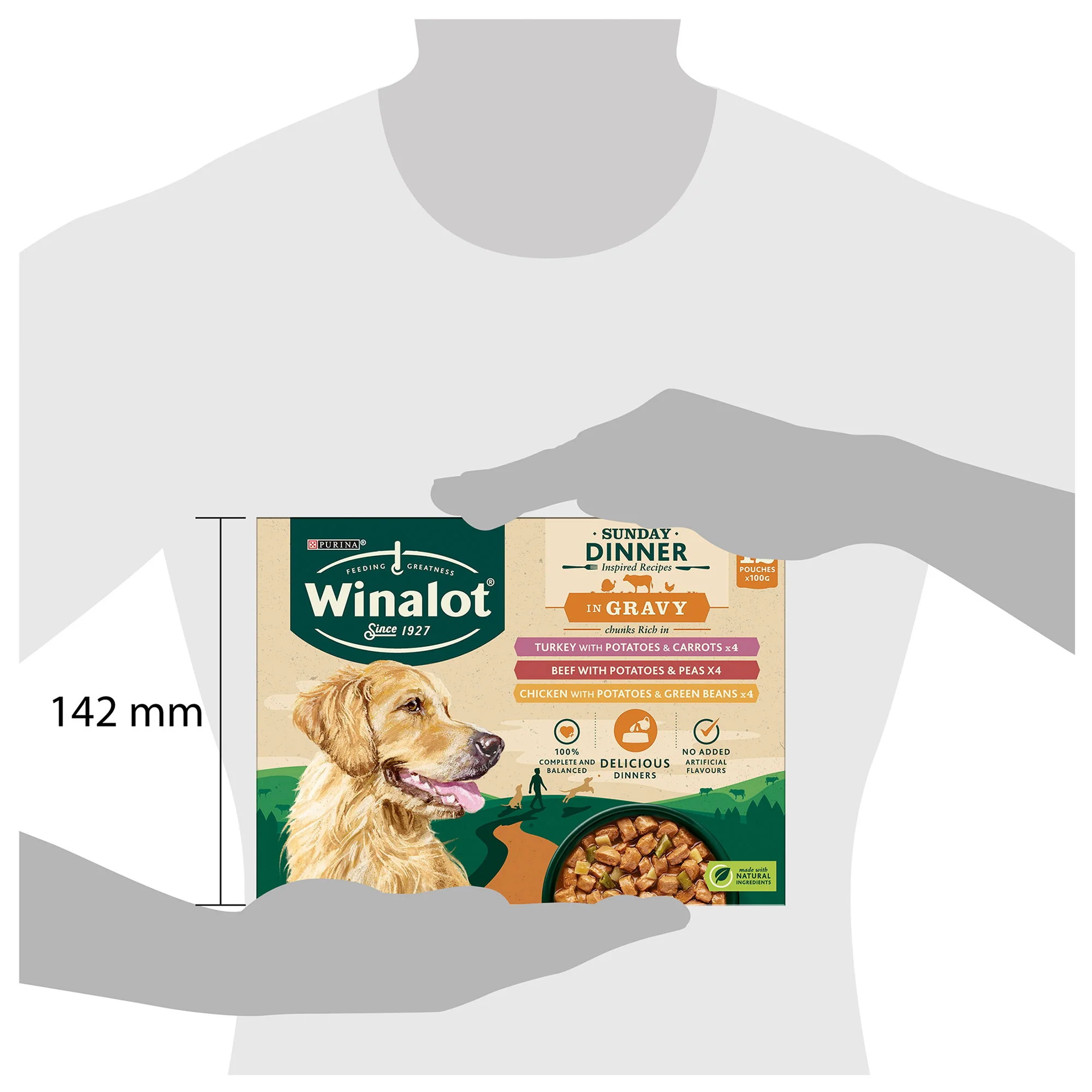 Winalot Sunday Dinner Wet Dog Food Pouches In Gravy 12x100 - Image 2