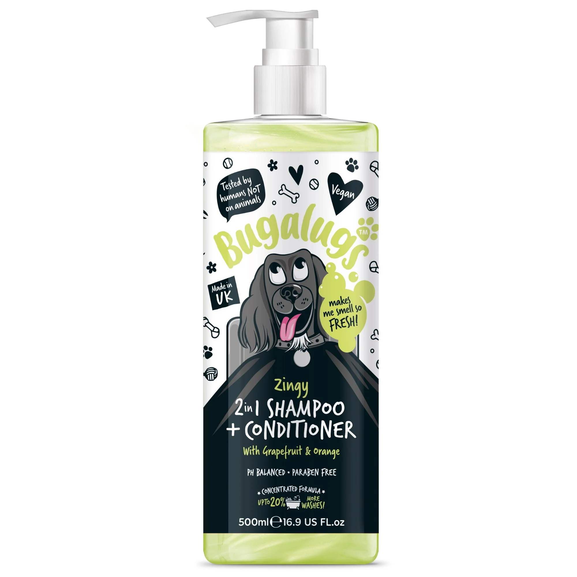 Zesty 2 in 1 Shampoo & Conditioner 500ml Bottle with Pump