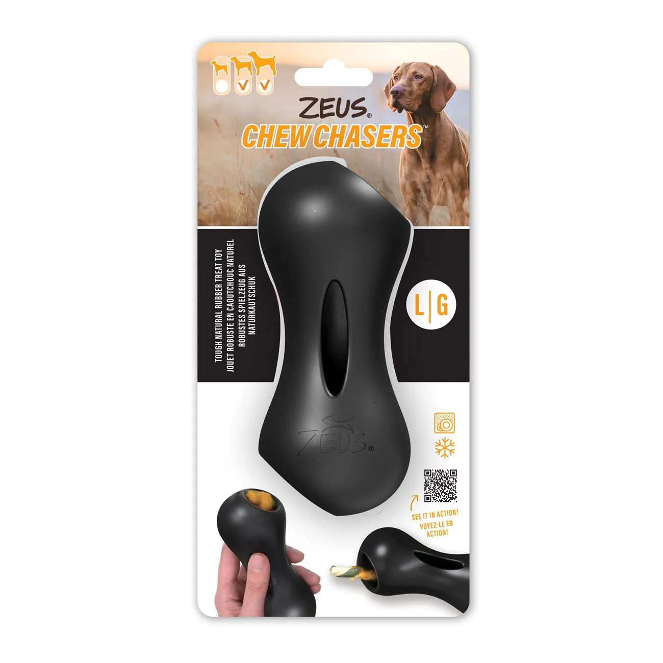 Zeus ChewChasers Treat Peanut Black 14cm - Image 2