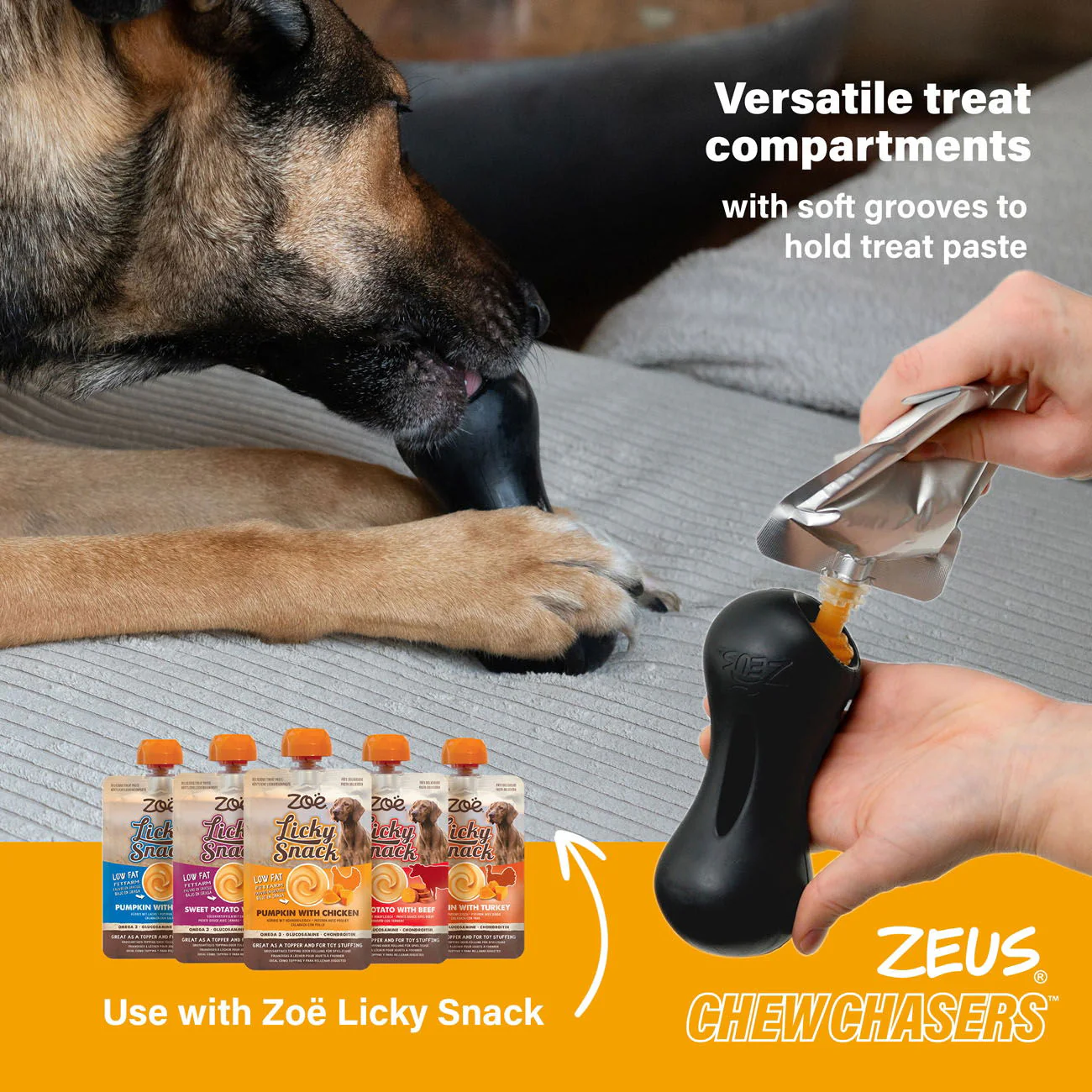 Zeus ChewChasers Treat Peanut Black 14cm - Image 4
