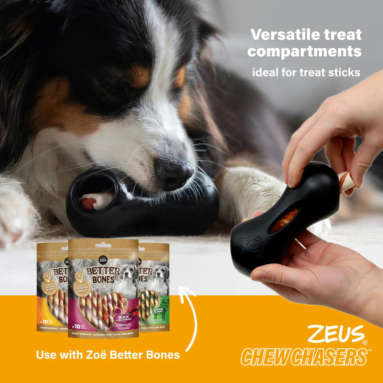 Zeus ChewChasers Treat Peanut Black 14cm - Image 5