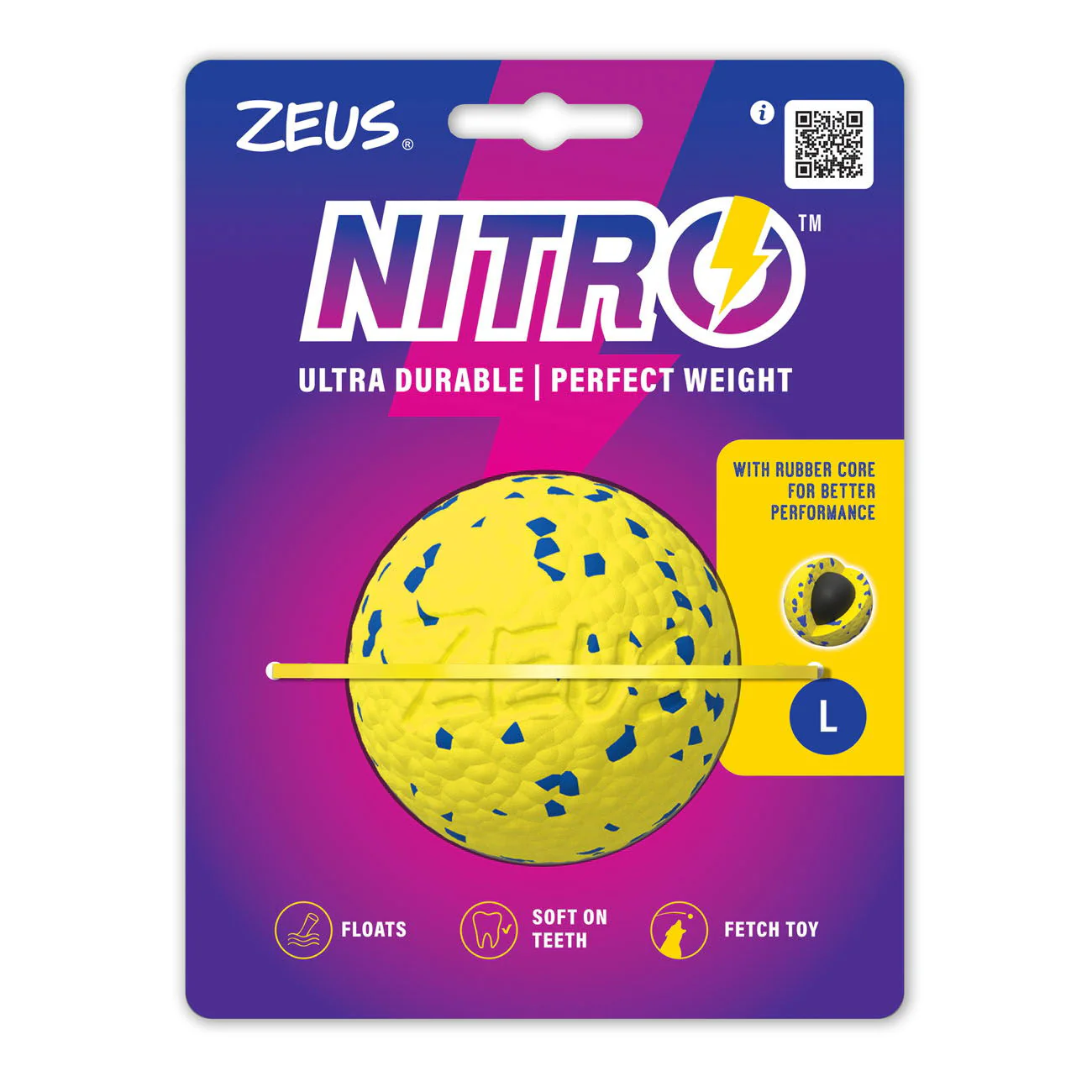 Zeus Nitro Weighted Ball Large 7.6cm dia - Image 2