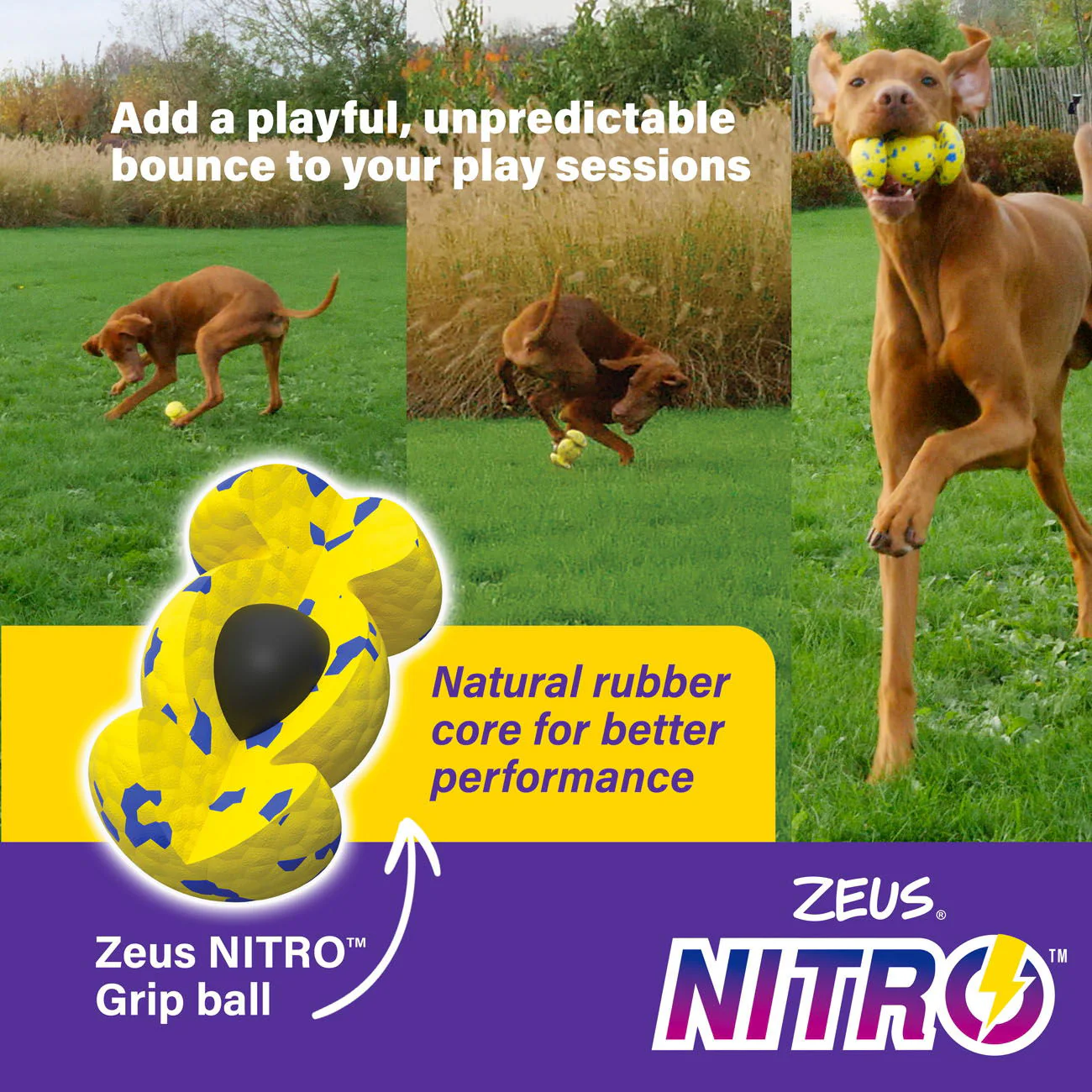 Zeus Nitro Weighted Grip Ball 12.4cm - Image 3