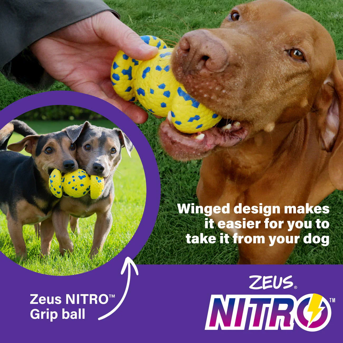 Zeus Nitro Weighted Grip Ball 12.4cm - Image 4