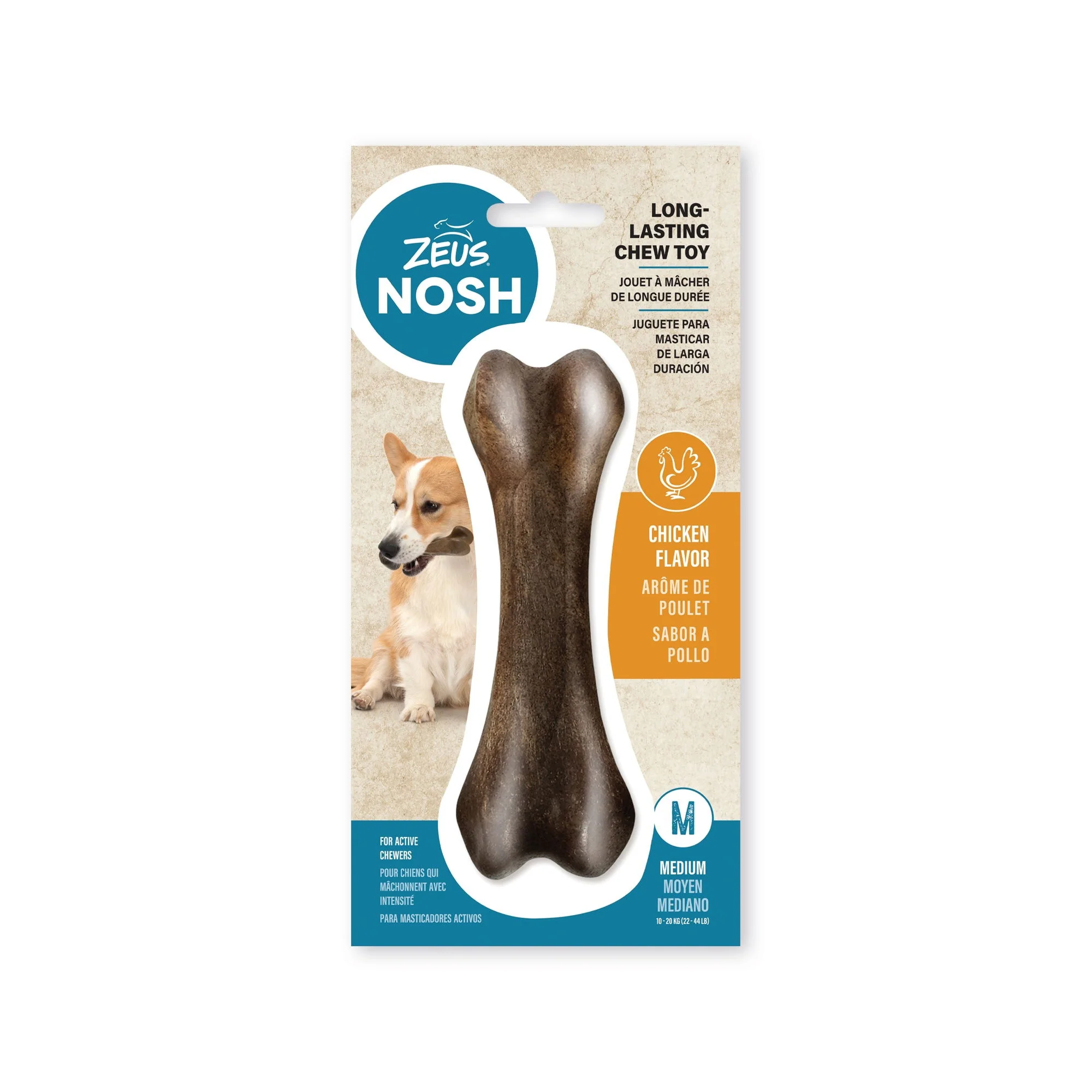 Zeus Nosh Strong Chew Bone Chicken Flavour Single Medium