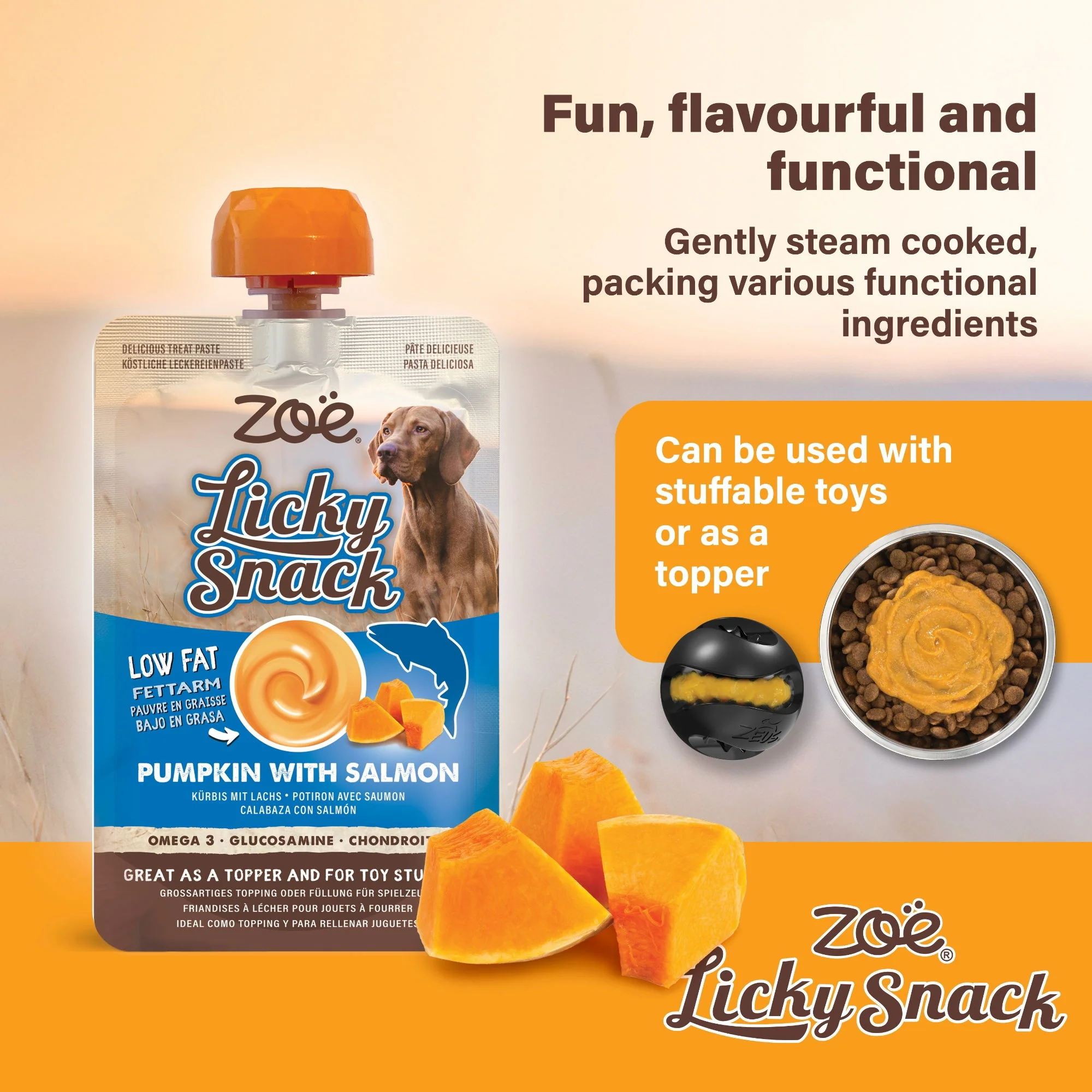 Zoë Licky Snack Pumpkin & Salmon Recipe 85g - Image 2