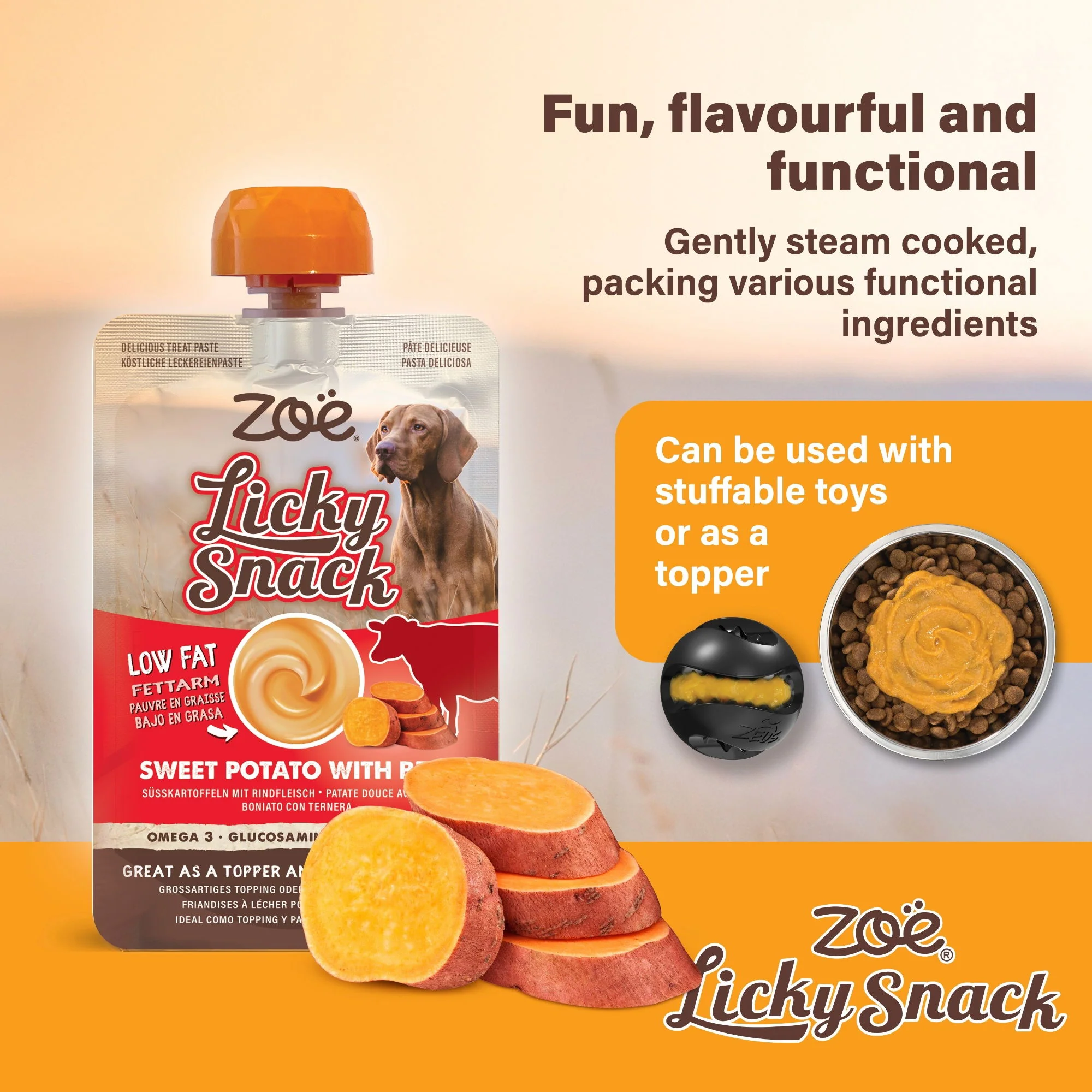 Zoë Licky Snack Sweet Potato & Beef Recipe 85g - Image 2